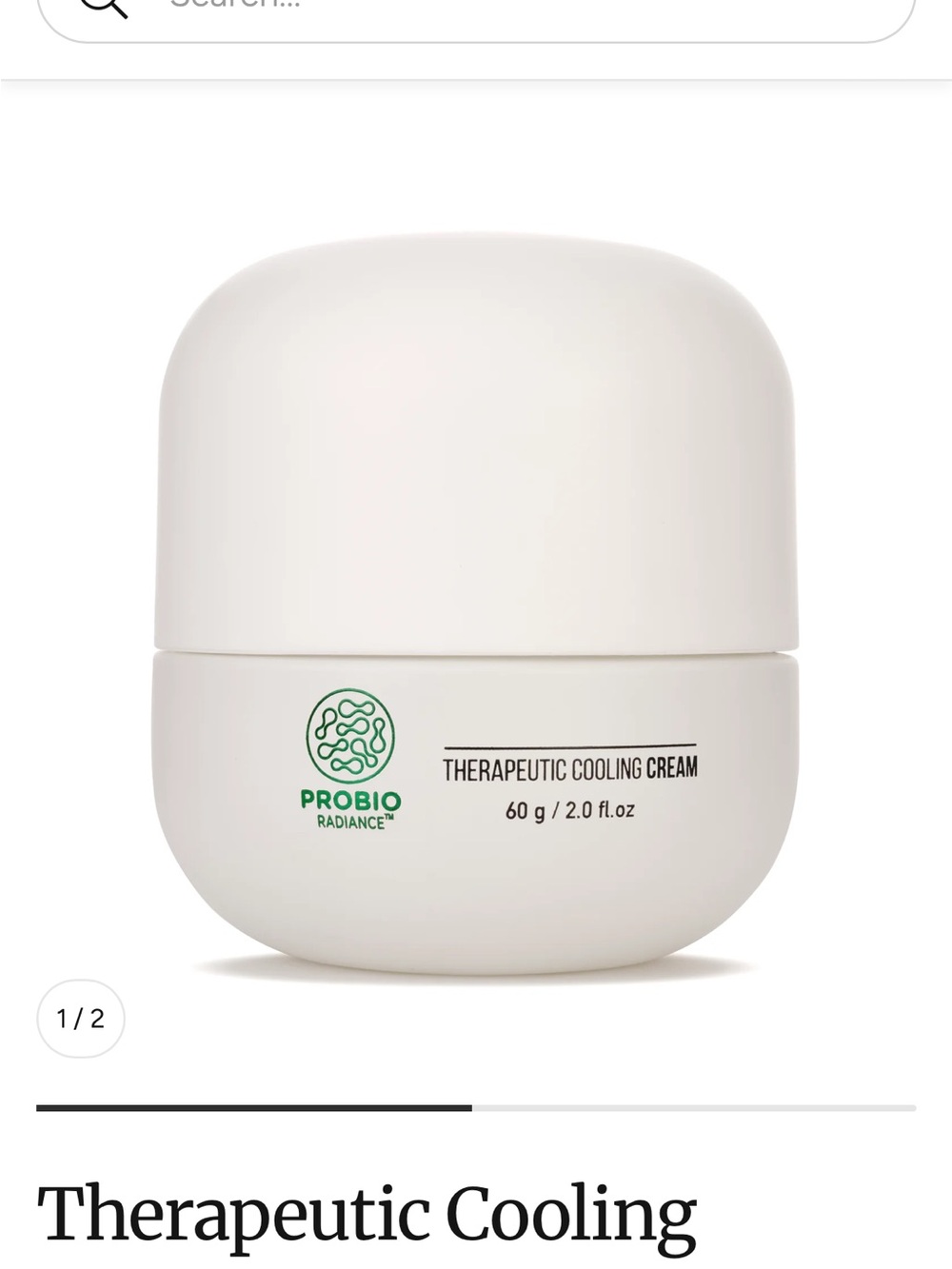 Therapeutic Cooling Cream - White